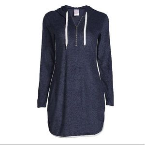 No Boundaries Zip Front Hoodie Dress - Large